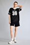 Oversize V-Neck Sportsman Short Sleeve Mesh Jersey Fabric T-Shirt H8547Ax26Sm - 2