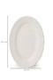 4463 Liana 2-Piece Porcelain Boat Plate Set - Oval Breakfast Serving Set 20cm - 4