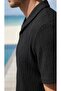 Men's Trendy Summer Wrinkled Fabric Short Sleeve T-Shirt and Pants Set - 4