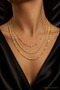 Layered Design Steel Necklace