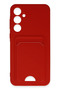 Ilkeshop New Galaxy A35 5g Case Kelvin Silicone with Business Card Holder (210617) - Red - 2