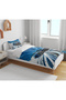 Blue Car Patterned 3D Digital Printed Single Bed Sheetless Young Children's Duvet Cover Set - 3