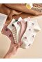 5 Pairs of Women's Short Socks Non-Slip with Pink Cherry and Strawberry Patterns, Suitable for All Seasons - 2