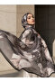 Madame Polo Latte Color Rose Patterned Cotton Soft Shawl Rose Series