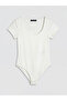 Nevavm U-Neck Women's Snap Fastener Bodysuit with a Difference