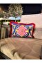 Positano Rectangular Throw Pillow Cover - Red Fringed - 5