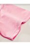 Car-Detailed Pink Cotton Short-Sleeved Belt-Length Crop Top - 2
