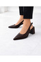 Women's Pointed Toe Heels Women's High Heels Non-Slip Sole 7 cm Light Brown - 3