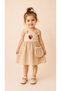 Girl's Strawberry Embroidered Bow Strap Muslin Dress and Bag Set - Strawberry Dress