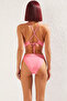 Women's Bikini Set Tie-Up Triangle Cap Without Underwire Regular Fit Normal Waist Knitted Glittery Woven Sleeveless - 5