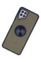 Zengemtx Galaxy A22 Case Montreal Silicone Cover with Ring (135356) - Navy Blue - 2