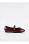 Women's Burgundy Double-Strapped Studded Round-Toe Ballerinas - 2