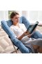 Luxury Foldable Camping Moon Chair Soft Plush Lounge Chair Indoor Outdoor - 2
