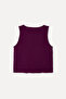 Women's Burgundy Fitted Tie-Up Sleeveless Blouse - 2