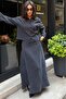 Smoked Tencel Shirt Skirt Set Mg2788 - 4