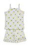 Lemon Patterned Shorts Pajama Set for 10-13 Years Old - Off-White - 2