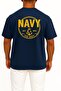 تي شيرت كبير الحجم مطبوع عليه Navy على الصدر والظهر للجنسين - 2