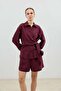 Burgundy Modal Blend Tie-Dye Women's Shirt