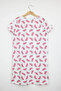 White / Pink 100% Cotton Girl's Watermelon Patterned Dress Lcmaja - 8