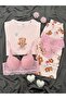 Women's Patterned Cotton Short Sleeve Pajama and Underwear Set - 5