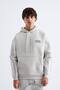Men's Reflective Detailed Hooded Sweatshirt Space Gray - 2