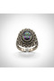 Bronze Vintage Women's Ring Authentic Copper Jewelry Mystic Topaz Stone Oval Cut Princess Adjustable - 5