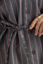 6508 - Stylish Comfortable Tie-Dye Detailed Woven Soft Poplin Fabric Women's Peach Shirt - 5