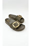 Women's Gold Single Buckle Anatomical Comfortable Stylish Soft Sole Slippers