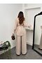 Lace and Ruffle Detailed Tie-Neck Slim Modal Shirt and Wide-Leg Pants Set 5325 - 8