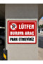 Parking Prohibited Warning Sign 24X34 cm Pvc Warning Sign Vehicle Parking Garage