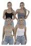 Women's Strappy Bodysuit 4-Pack Basic Thin Strappy Flexible Daily Top