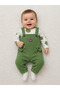 Cotton Teddy Bear Motif Waffle Fabric Baby Boy 3-Piece Romper 3 Months, 6 Months, 9 Months