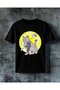 Cat Tattoo Neon Print Oversized T-Shirt