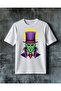 Demon Sapka Black Wizard Printed Oversize T-Shirt