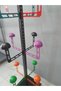Motorcycle Helmet Stand with Wheels, 16-Piece Mixed Color Hanger, All Metal Product - 3