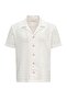 Apaş collar knitted patterned men's shirt