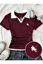Women's 2 Li Soul Colorful Polo Collar Embroidered Drawstring Blouse - 2