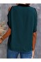 Women's Short Sleeve V-Neck Imported Crepe Blouse - 3