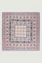 Lilac Ethnic Motif Silk Scarf
