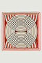 Orange Optical Patterned Silk Scarf