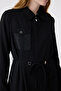 Zippered Belted Pocket Detailed Black Giy Çık 0333 - 5