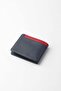 Genuine Leather Double Color Detailed Horizontal Men's Wallet - 27553 - Navy Blue/Red - 6
