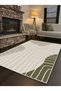 Sdt Modern Abstract Linear Patterned Beige and Mink Minimalist Woven Base Decorative Carpet Sdt1340 - 2