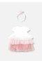 Baby Girl Ruffled Tulle Dress with Headband Pink 1601 - 3