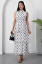 High Collar Layered Pointed Chiffon Dress Dks1420 - 2