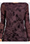 Magenta Floral Mesh Bodycon Maxi Dress - 4