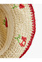 Straw Hat with Cherry Detail - 4