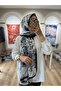 Florenza Pattern Soft Shawl - Black - 5