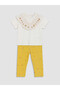 Two Mt Shop Quality Embroidered Baby Girl T-Shirt and Leggings Set - 2