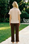 Brown Cream Bürümcük-Krınkıl Short Sleeve Buttoned Ribbed Pajama Set 8019 - 3